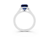 White gold Princess Cut Cut Channel Set Solitaire Engagement Ring with Four-Prong Setting_3