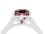 White gold Princess Cut Cut Channel Set Solitaire Engagement Ring with Four-Prong Setting_4