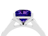 White gold Princess Cut Cut Channel Set Solitaire Engagement Ring with Four-Prong Setting_4