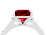 White gold Princess Cut Cut Channel Set Solitaire Engagement Ring with Four-Prong Setting_4