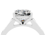 White gold Princess Cut Cut Channel Set Solitaire Engagement Ring with Four-Prong Setting_4