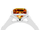 White gold Princess Cut Cut Channel Set Solitaire Engagement Ring with Four-Prong Setting_4