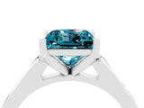 White gold Princess Cut Cut Channel Set Solitaire Engagement Ring with Four-Prong Setting_4