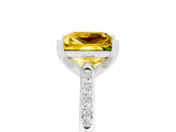 White gold Princess Cut Cut Channel Set Solitaire Engagement Ring with Four-Prong Setting_5