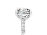 White gold Princess Cut Cut Channel Set Solitaire Engagement Ring with Four-Prong Setting_5