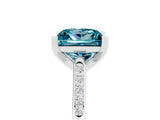White gold Princess Cut Cut Channel Set Solitaire Engagement Ring with Four-Prong Setting_5
