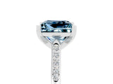 White gold Princess Cut Cut Channel Set Solitaire Engagement Ring with Four-Prong Setting_5