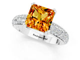White gold Princess Cut Cut Diamond Milgrain Marquise Band with Prong Setting_1