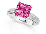 White gold Princess Cut Cut Diamond Milgrain Marquise Band with Prong Setting_1