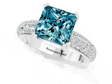 White gold Princess Cut Cut Diamond Milgrain Marquise Band with Prong Setting_1