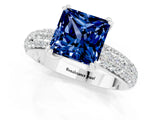 White gold Princess Cut Cut Diamond Milgrain Marquise Band with Prong Setting_1