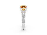 White gold Princess Cut Cut Diamond Milgrain Marquise Band with Prong Setting_2