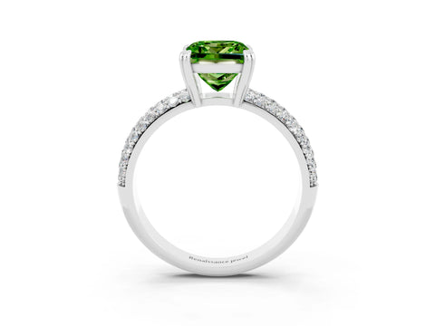 White gold Princess Cut Cut Diamond Milgrain Marquise Band with Prong Setting_3