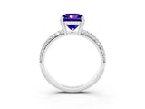 White gold Princess Cut Cut Diamond Milgrain Marquise Band with Prong Setting_3