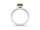 White gold Princess Cut Cut Diamond Milgrain Marquise Band with Prong Setting_3