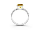 White gold Princess Cut Cut Diamond Milgrain Marquise Band with Prong Setting_3