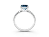 White gold Princess Cut Cut Diamond Milgrain Marquise Band with Prong Setting_3