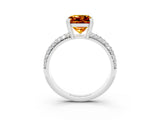 White gold Princess Cut Cut Diamond Milgrain Marquise Band with Prong Setting_3