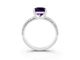 White gold Princess Cut Cut Diamond Milgrain Marquise Band with Prong Setting_3