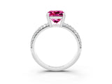 White gold Princess Cut Cut Diamond Milgrain Marquise Band with Prong Setting_3