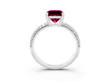 White gold Princess Cut Cut Diamond Milgrain Marquise Band with Prong Setting_3