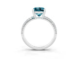 White gold Princess Cut Cut Diamond Milgrain Marquise Band with Prong Setting_3