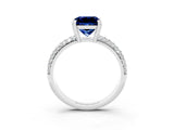 White gold Princess Cut Cut Diamond Milgrain Marquise Band with Prong Setting_3