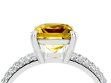 White gold Princess Cut Cut Diamond Milgrain Marquise Band with Prong Setting_4