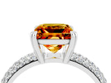 White gold Princess Cut Cut Diamond Milgrain Marquise Band with Prong Setting_4