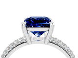 White gold Princess Cut Cut Diamond Milgrain Marquise Band with Prong Setting_4