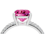 White gold Princess Cut Cut Diamond Milgrain Marquise Band with Prong Setting_4