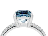 White gold Princess Cut Cut Diamond Milgrain Marquise Band with Prong Setting_4
