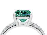 White gold Princess Cut Cut Diamond Milgrain Marquise Band with Prong Setting_4