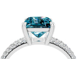 White gold Princess Cut Cut Diamond Milgrain Marquise Band with Prong Setting_4