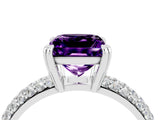 White gold Princess Cut Cut Diamond Milgrain Marquise Band with Prong Setting_4