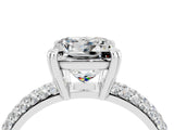 White gold Princess Cut Cut Diamond Milgrain Marquise Band with Prong Setting_4