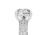 White gold Princess Cut Cut Diamond Milgrain Marquise Band with Prong Setting_5