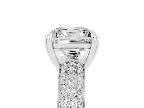 White gold Princess Cut Cut Diamond Milgrain Marquise Band with Prong Setting_5