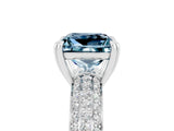 White gold Princess Cut Cut Diamond Milgrain Marquise Band with Prong Setting_5
