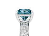 White gold Princess Cut Cut Diamond Milgrain Marquise Band with Prong Setting_5