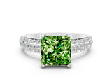 White gold Princess Cut Cut Diamond Milgrain Marquise Band with Prong Setting
