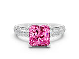 White gold Princess Cut Cut Diamond Milgrain Marquise Band with Prong Setting
