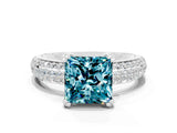 White gold Princess Cut Cut Diamond Milgrain Marquise Band with Prong Setting