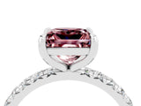 White gold Princess Cut Cut Diamond Pavé Band with Four-Prong Setting_4