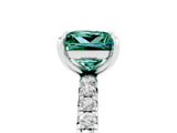 White gold Princess Cut Cut Diamond Pavé Band with Four-Prong Setting_5