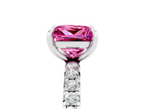 White gold Princess Cut Cut Diamond Pavé Band with Four-Prong Setting_5