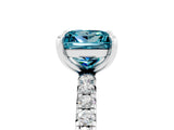White gold Princess Cut Cut Diamond Pavé Band with Four-Prong Setting_5