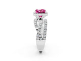 White gold Princess Cut Cut Halo Split Shank Prong Setting Ring_14