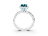 White gold Princess Cut Cut Halo Split Shank Prong Setting Ring_15
