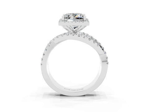 White gold Princess Cut Cut Halo Split Shank Prong Setting Ring_15